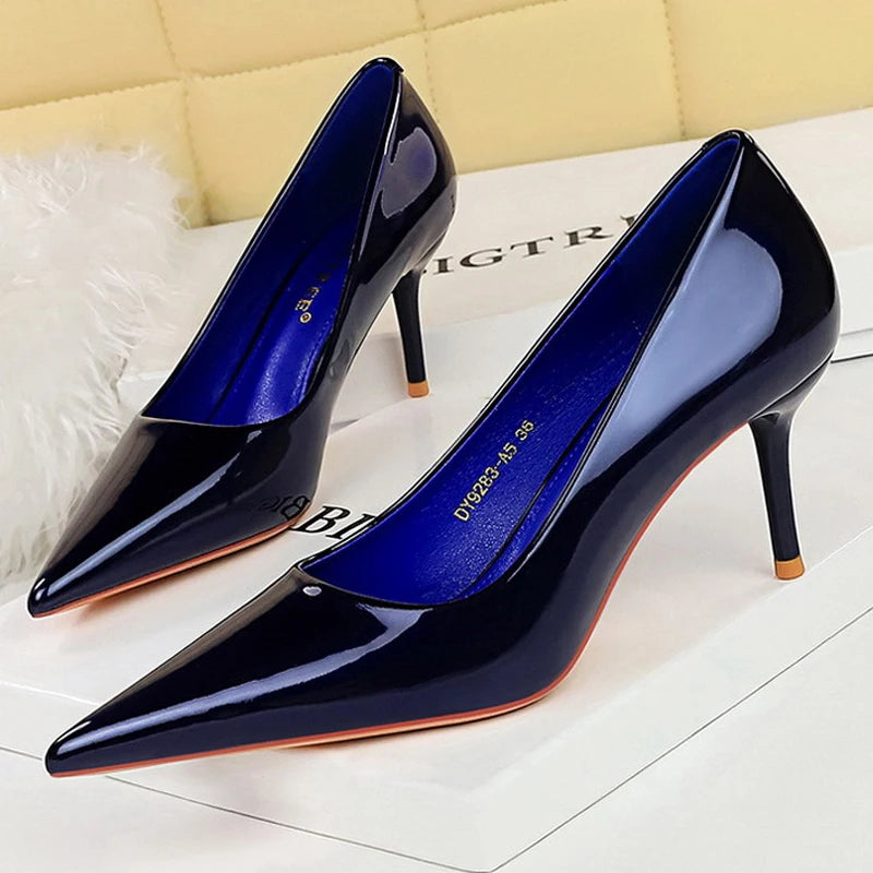 Patent Leather Women Pumps