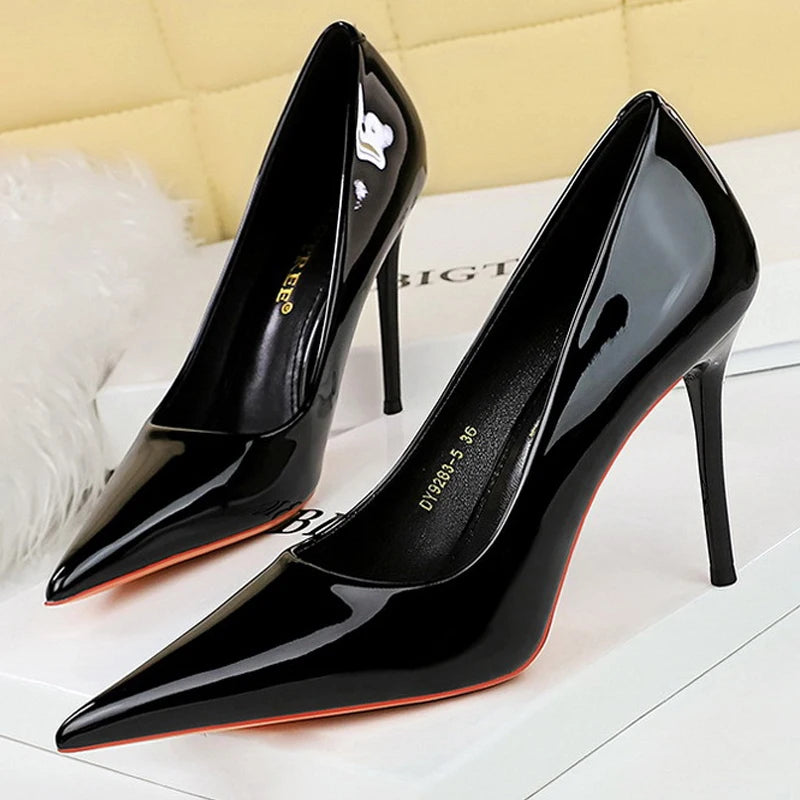 Patent Leather Women Pumps