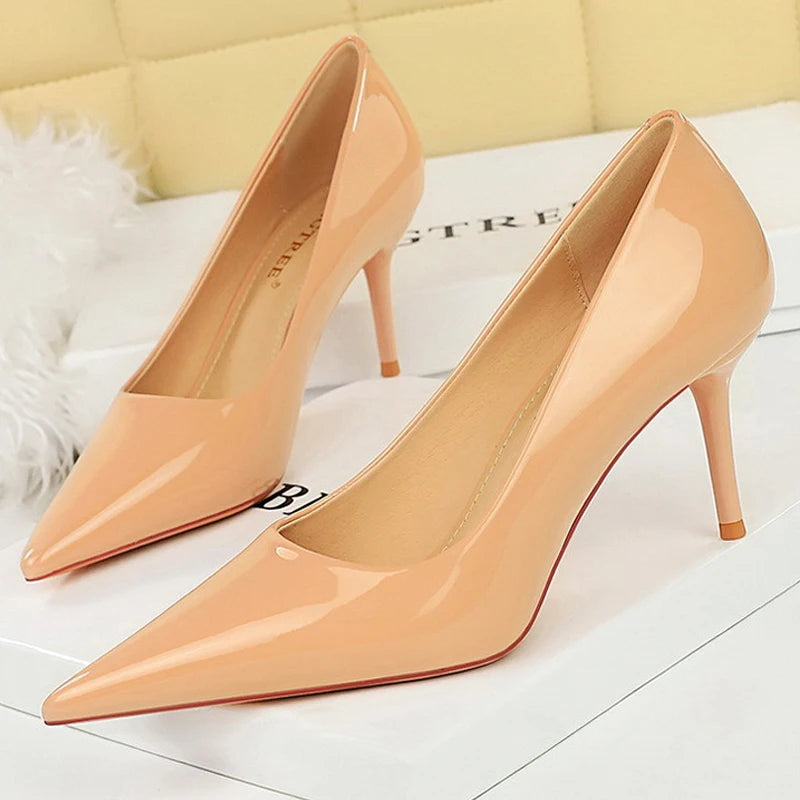 Patent Leather Women Pumps