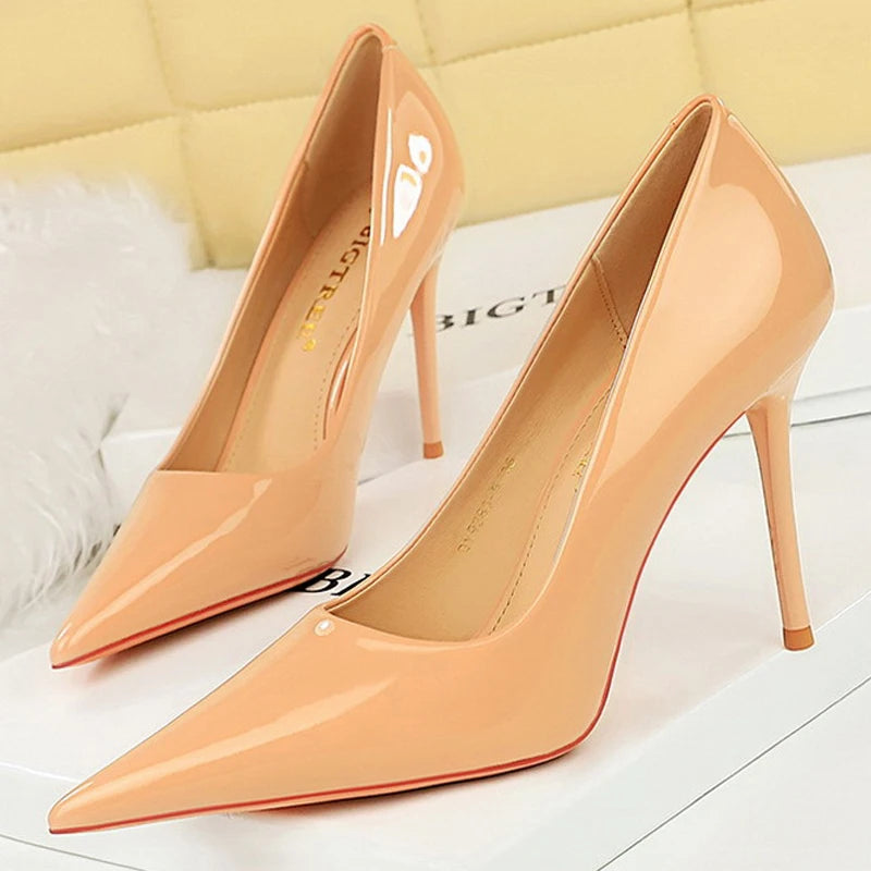 Patent Leather Women Pumps